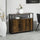 Industrial Kitchen Sideboard, Buffet Cabinet with Storage Open Compartment and Adjustable Shelves for Living Room, Bedroom, Rustic Brown