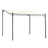 10' x 10' Steel Outdoor Pergola Gazebo Patio Canopy with Durable & Spacious Weather-Resistant Design, Cream White