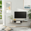 Wall Mounted Media Console, Floating Stand Component Shelf, Entertainment Center Unit, Grey