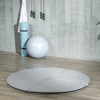 2" T x 5' W Round Folding Portable Pole Dance Crash Mat - Light Grey