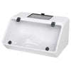 Turtle Tank Habitat, Reptile Aquarium Cage with Basking Platform, Feeding Trough, and Ramp, 19" x 12.5" x 10", White