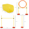 4-piece Portable Pet Agility Training Equipment for Dogs with Weave Pole, Jumping Ring, High Jump, & Tunnel