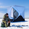 Portable 2-4Person Pop-up Ice Shelter Insulated Ice Fishing Tent with Ventilation Windows and Carry Bag