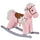 Kids Plush Ride-On Rocking Horse Toy Children Chair with Soft Plush Toy & Fun Realistic Sounds - Pink