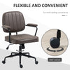 Microfiber Office Chair Desk Chair with 360 Degree Swivel Wheels Adjustable Height Tilt Function Light Brown