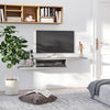 Wall Mounted Media Console, Floating Stand Component Shelf, Entertainment Center Unit, Grey