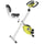 Yellow Foldable Upright Training Exercise Bike Indoor Stationary X Bike, Magnetic Resistance for Aerobic Exercise