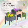 73" x 18" x 32" 3 Tier Raised Garden Bed w/ Three Elevated Planter Box, Freestanding Wooden Plant Stand for Herb and Flowers, Grey