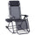 Outdoor Rocking Chairs Zero Gravity Rocking Chair w/ Removable Headrest, Side Tray, Cup & Phone Holder, Black