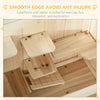 3-Tier Wooden Hamster Cage Mice and Rat Cage Small Animals Hutch with Openable Top, Front Door, Storage Shelf
