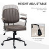 Microfiber Office Chair Desk Chair with 360 Degree Swivel Wheels Adjustable Height Tilt Function Light Brown