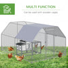 Metal Chicken Coop for 10-12 Chickens, Walk In Chicken Run Chicken Pen Hen House Outdoor with Roof for Yard, 12.5' x 9.2' x 6.4'