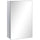 Wall Mounted Bathroom Medicine Cabinet Mirrored Cabinet with Hinged Door 3-Tier Storage Shelves Silver