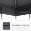 10' x 10' Gazebo Replacement Canopy 2 Tier Top UV Cover Pavilion Garden Patio Outdoor Dark Grey (TOP ONLY)