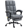 Vibration Massage Office Chair, Reclining Computer Chair with USB Port, Remote Control, Side Pocket and Footrest, Dark Grey