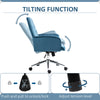 Desk Chair, Executive Office Chair with Thick Padding, Ergonomic Chair with High-End Gas Lift, Sturdy Base and Velvet-Feel Fabric, Blue