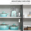 Sideboard Storage Cabinet with Adjustable Shelf, Free Standing 2-Door Kitchen Cupboard for Dining Room, Hallway, Grey