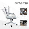 High Back Home Office Chair Ergonomic Computer Desk Chair Adjustable Swivel Chair with Lumbar Back Support, Padded Armrests, Grey