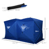 8 Person Waterproof Portable Pop-Up Ice Fishing Shelter with 2 Doors