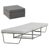 2 In 1 Sofa Bed, Convertible Guest Sleeper Bed with Thick Padded Sponge and Storage Box for Bedroom Living Room, Grey