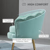 Modern Velvet-Touch Fabric Accent Chair Leisure Club Chair with Gold Metal Legs for Living Room  Green
