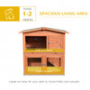 40" Wooden Rabbit Hutch Bunny Cage Small Animal House with No Leak Tray, Ramp, Weatherproof Roof for Outdoor