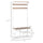 Hallway Tree Bench Organizer with 9 Coat Hooks, Large Sitting Bench and 3 Open Shelves for Entryway, Natural/White