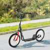 Youth Scooter Kick Scooter for Kids 5+ with Adjustable Handlebar Front and Rear Dual Brakes Inflatable Wheels, Black