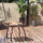 Rattan Wicker Side Table, End Table with All-Weather Material for Outdoor, Garden, Balcony, or Backyard, Brown