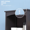 Bathroom Storage Cabinet, Free Standing Bath Storage Unit, Tall Linen Tower with 3-Tier Shelves and Drawer, Brown