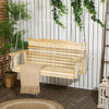 2-Seater Porch Swing, Hanging Outdoor Swing Bench with Metal Chains and Wide Armrests, for Deck, Patio, Garden, Backyard