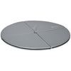 2" T x 5' W Round Folding Portable Pole Dance Crash Mat - Light Grey