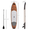 Brown Inflatable Stand Up Paddle Board Ultra-Light Yoga SUP with Non-Slip Deck Pad, Premium Accessories