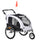 Elite II 2-In-1 Pet Dog Bike Trailer and Stroller with Suspension and Storage Pockets - White
