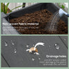 47" x 21" Raised Garden Bed Elevated Wooden Planter Box w/ Lockable Wheels, Storage Shelf for Backyard, Dark Gray