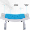 6-Level Adjustable Aluminum Bath Stool Spa Shower Chair Non-Slip Design For The Pregnant Old Injured w/ Shower Hole