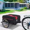 Red Bicycle Cargo Trailer, Two-Wheel Bike Luggage Wagon Trailer with Removable Cover, Wheel 20"