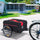 Red Bicycle Cargo Trailer, Two-Wheel Bike Luggage Wagon Trailer with Removable Cover, Wheel 20"