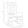 Traditional Wooden High-Back Rocking Chair for Porch, Indoor/Outdoor, White