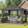 10' x12' Hardtop Gazebo with Aluminum Frame, Permanent Metal Roof Gazebo Canopy with 2 Hooks, Curtains and Netting for Garden, Dark Grey