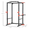 Power Tower Squat Cage, Adjustable Multi-Function Home Gym Weightlifting Exercise Workout Station, Black