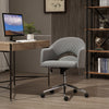 Ergonomic Office Chair with Swivel, Mid-Back Computer Desk Chair with Adjustable Height and Back Tilt, Grey