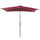 9' x 7' Patio Umbrella Outdoor Table Market Umbrella with Crank, Solar LED Lights, 45Â° Tilt, Push-Button Operation, for Deck, Wine Red