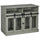 Dog Crate Furniture for Large Dogs, Double Dog Kennel for Small Dogs with Shelves, Sliding Doors, 47" x 23.5" x 35", Gray