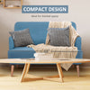 Blue 48" Loveseat Sofa for Bedroom, Modern Love Seats Furniture, Upholstered Small Couch for Small Spaces, Blue