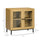 Storage Cabinet Kitchen Sideboard with Glass Doors Metal Legs for Living Room Dining Room Bedroom Grey