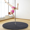 5' x 2" Round Folding Portable Pole Dance Crash Mat - Black