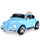 Licensed Volkswagen Beetle Electric Kids Ride-On Car 6V Battery Powered Toy with Remote Control Music Horn Lights MP3 for 3-6 Years Old Blue