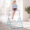 Folding Gymnastics Bar for Kids, Small Gymnast Bar, Easily Adjustable Height, Kids Gymnastics Equipment for Home, Blue