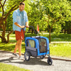 2-in-1 3 Wheel Pet Jogging Stroller Bike Trailer - Blue / Grey